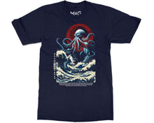 Call of Cthulhu Gothic Monster T-shirt Japanese Hokusai Great Wave HP Lovecraft Horror Tee