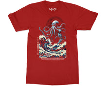 Call of Cthulhu Gothic Monster T-shirt Japanese Hokusai Great Wave HP Lovecraft Horror Tee