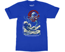 Call of Cthulhu Gothic Monster T-shirt Japanese Hokusai Great Wave HP Lovecraft Horror Tee