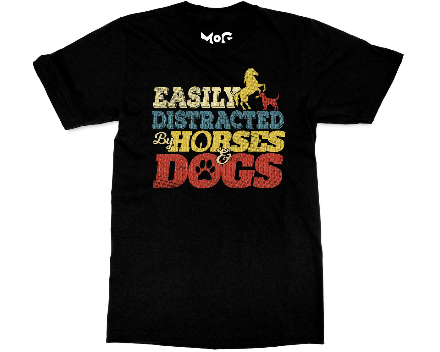 Horse & Dog Owner Lover T-shirt Quote Unisex Tee Funny Equestrian Gift