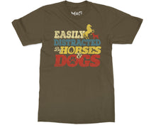 Horse & Dog Owner Lover T-shirt Quote Unisex Tee Funny Equestrian Gift