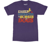 Horse & Dog Owner Lover T-shirt Quote Unisex Tee Funny Equestrian Gift