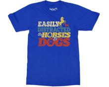 Horse & Dog Owner Lover T-shirt Quote Unisex Tee Funny Equestrian Gift