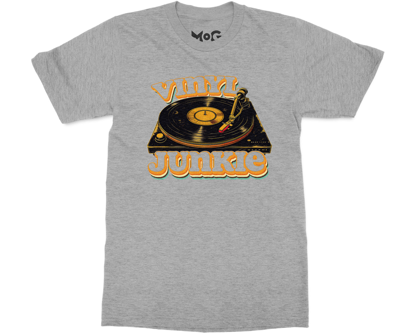 Retro T-shirt with Vinyl DJ Turntable Music Lover Gift Tee for Him Her