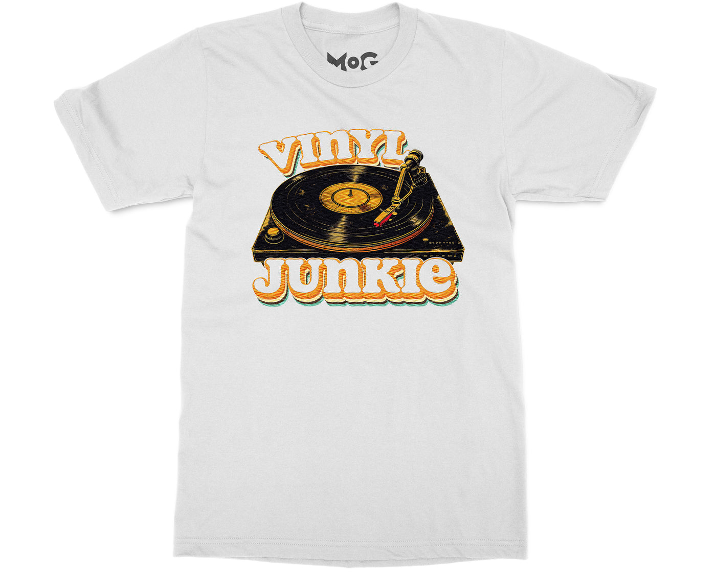 Retro T-shirt with Vinyl DJ Turntable Music Lover Gift Tee for Him Her