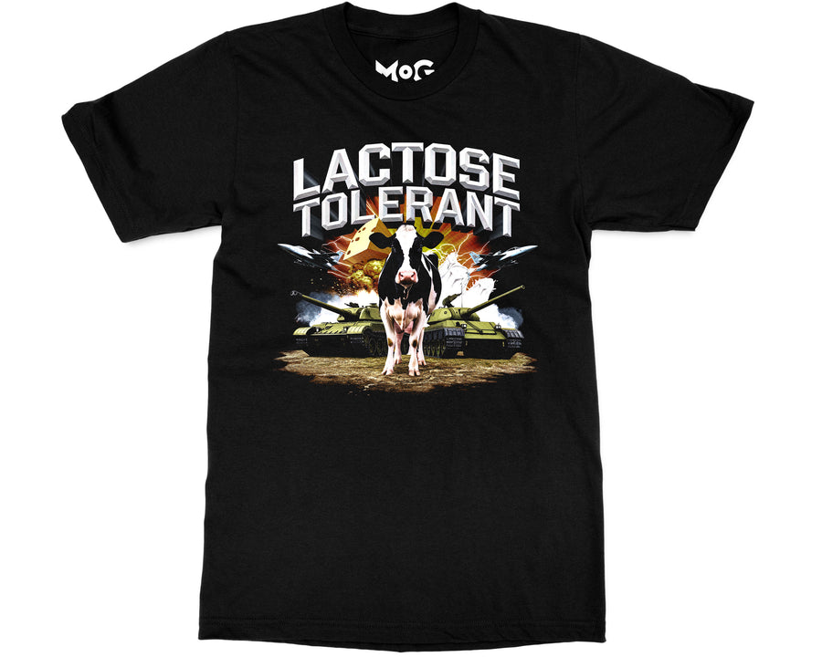 Lactose Tolerant Funny Meme T-shirt Milk Diet Exercise Gym Workout Gift Top