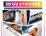 Personalised 3D UV Stickers Custom Logo UV DTF Transfers Waterproof Acrylic Shine