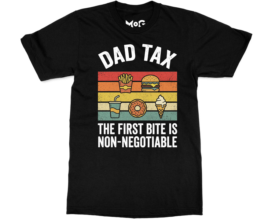 Foodie Dad Tax Cartoon T-shirt Funny Food Lover Tee Father’s Day Gifts