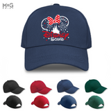 Disneyland Baseball Cap Mickey & Minnie Mouse Design Disney World Paris Group Family Holiday Adult Kids Hat