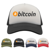 Bitcoin Trucker Cap, Bitcoin Hat, BTC Crypto Currency Coin Logo, Bitcoin Cryptocurrency Trader Investor Gift Idea, Adult Unisex Hat Cap