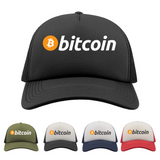 Bitcoin Trucker Cap, Bitcoin Hat, BTC Crypto Currency Coin Logo, Bitcoin Cryptocurrency Trader Investor Gift Idea, Adult Unisex Hat Cap