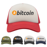 Bitcoin Trucker Cap, Bitcoin Hat, BTC Crypto Currency Coin Logo, Bitcoin Cryptocurrency Trader Investor Gift Idea, Adult Unisex Hat Cap