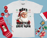 Funny Make Christmas Great Again Santa Donald Trump Xmas Gift T-shirt