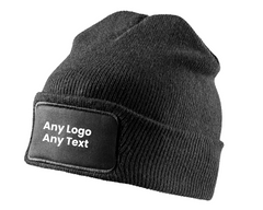 Custom Beanie Hat Your Logo/Text - Any Design Name Print - Personalised Gift