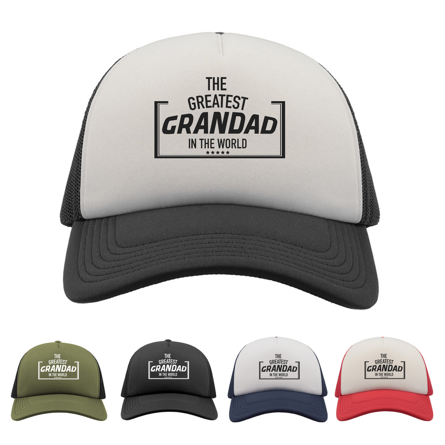 Grandad Gift Cap, Funny Grandpa Hat, Best Grandfather Trucker Cap, Father's Day Dad Birthday Gift Idea, Gift for Grandad Men's Adult Hat