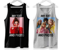 Personalised Tank Top Custom Photo Text Vest Printed Sleeveless Tee