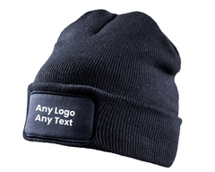 Custom Beanie Hat Your Logo/Text - Any Design Name Print - Personalised Gift