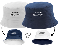 Custom Reversible Bucket Hat for Adults - Your Logo Text Personalised Print