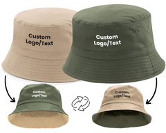 Custom Reversible Bucket Hat for Adults - Your Logo Text Personalised Print