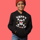 Happy Red Nose Day Hoodie Kids Scary Skull Hoody School Students Top