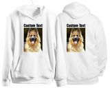 Custom Photo Hoodie Front Back Print Personalised Own Picture Text Hen Party Jumper