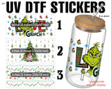 Christmas Trees Xmas Theme UV DTF Stickers DIY Decals For Glass Bottles