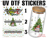Christmas Trees Xmas Theme UV DTF Stickers DIY Decals For Glass Bottles