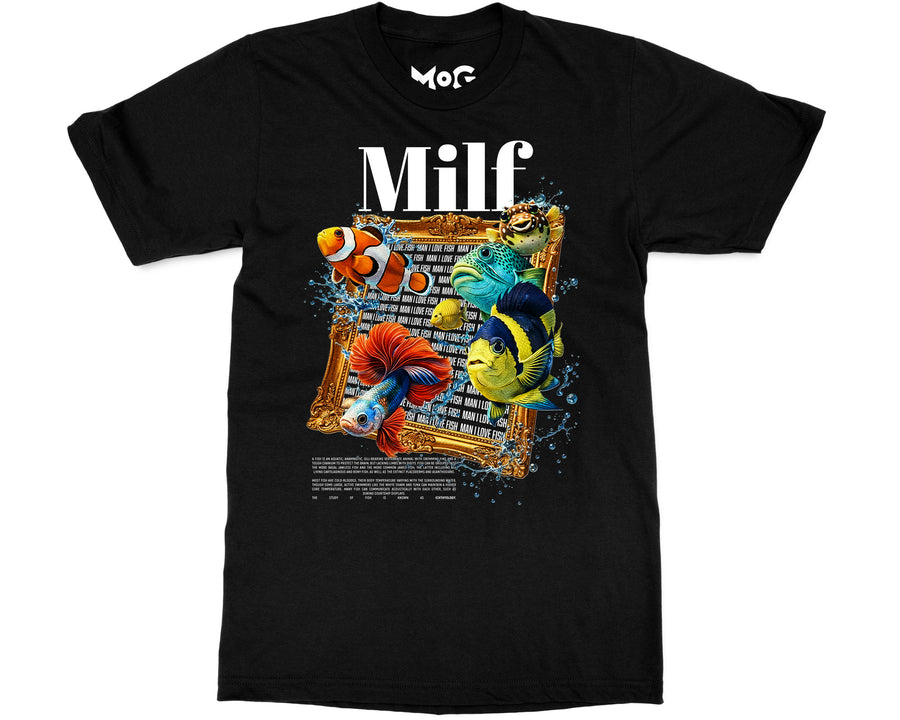 Man I Love Fish T-shirt Funny Adult Joke Tee Gift for Aquarium Lovers