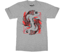 Yin Yang Koi Fish Wave T-shirt Cherry Blossom Japanese Art Unisex Tee
