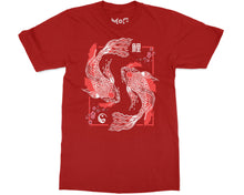 Yin Yang Koi Fish Wave T-shirt Cherry Blossom Japanese Art Unisex Tee