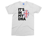 IT'S IN MY DNA T-shirt British Flag Tee Union Jack Top UK Ethnicity Shirt Unisex