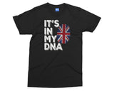 IT'S IN MY DNA T-shirt British Flag Tee Union Jack Top UK Ethnicity Shirt Unisex