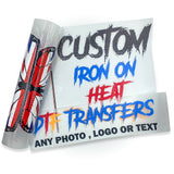 Custom Prints Heat Transfers - T-shirt Heat Transfer Ready to Press - DTF Iron on Personalised - Custom Logo Heat Printing Transfer Gang Sheets