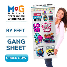 Custom DTF Heat Transfers - DTF Gang Sheets - Personalised Ready to press transfers Wholesale - Custom Business logo - Personalised transfers UK