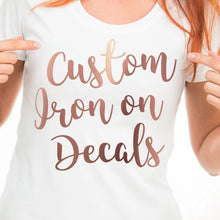 DIY Iron on Vinyl Transfers - Iron on Name - Iron on Letters - Custom Text Personalised Iron on Transfer - Custom Heat Transfers - Iron on Decal