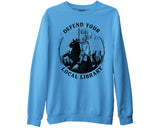 Knight Cat Funny Sweatshirt Book Lover Librarian Jumper Reader Gifts