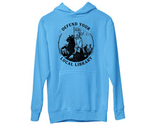 Defend Your Library Hoodie Bookish Cat Funny Sweater Book Lover Gifts