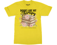 Books Are My Therapy T-shirt Floral Bookish Tee Book Lovers Reader Top