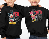 Mickey Minnie Mouse Red Nose Day Hoodie School Event Jumper