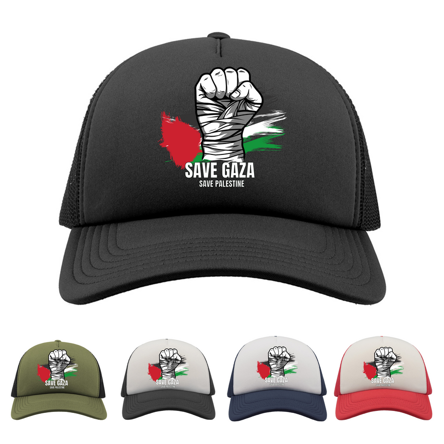 Save Gaza Save Palestine Trucker Cap Peaceful Protest Gift Hat For Supporters