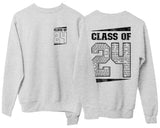 Class of 24 Custom Name Sweatshirt 2024 Leavers Personalised Jumper