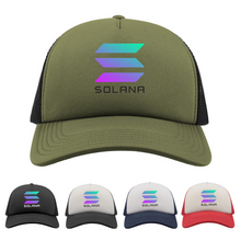Solana Logo Trucker Cap, Sol Cryptocurrency Hat, Solana Investor Gift, Solana Hat, Investor Dad Brother, Crypto Bull - Adult Unisex