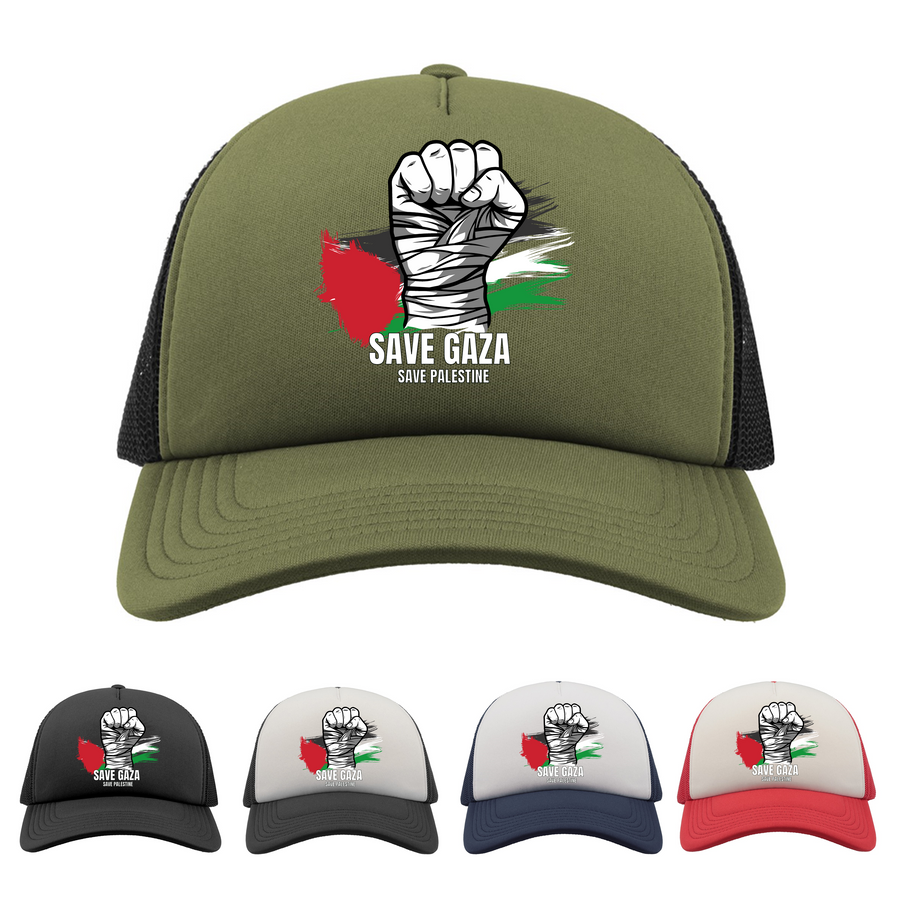 Save Gaza Save Palestine Trucker Cap Peaceful Protest Gift Hat For Supporters
