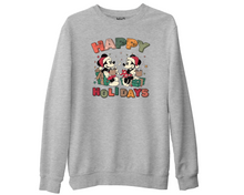 Happy Holidays Disney Sweatshirt | Christmas Mickey Minnie Top Xmas Gift