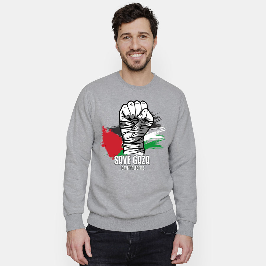 Save Gaza Save Palestine Sweatshirt Palestinian Support Flag Jumper for Him Her