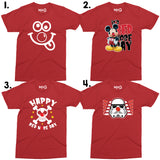 Red Nose Day Mickey Minnie Matching T-shirts School Event Bundle Tops
