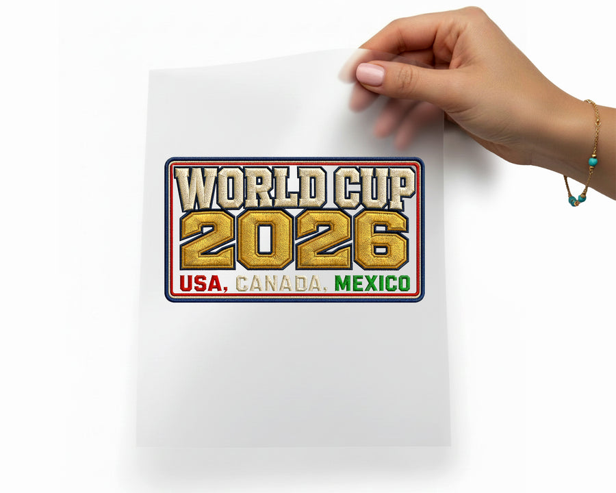 Football Game 2026 Iron On USA Canada Mexico World Soccer Cup DTF