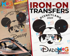 Disneyland Family Holiday Iron on Transfer T-shirt, Personalised 2024 Vacation T-shirt Custom Name Iron On Patch Print, Matching DIY Tees