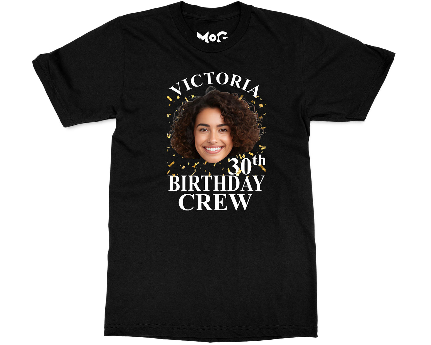 Custom Face 30th Birthday Group T-shirt Personalised Photo Party Top