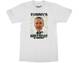 Personalised 40th Birthday Party T-shirt Custom Photo Confetti Shirt